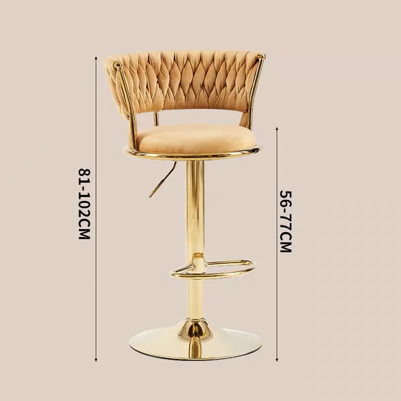 Rotating Lifting Bar Chair, High Foot Stool, Nordic Furniture, Backrest, Velvet Bar Stool, Bar Stools For Kitchen, Counter Stool - ๐๐ฎ ๐๐๐ ๐น๐๐๐๐ ๐ป๐๐๐๐ ๐๐