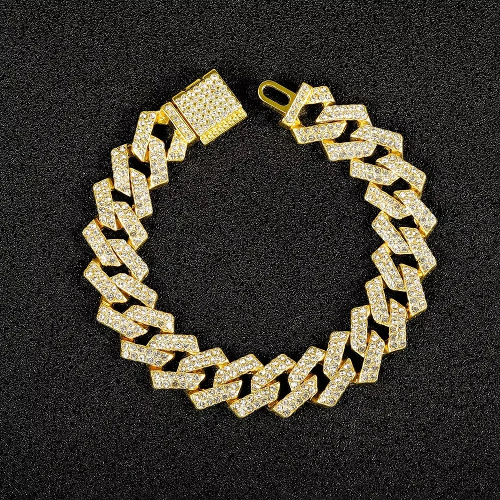 Men's 16mm Hip Hop Miami Cuban Link Chain set by ๐๐ฎ ๐๐๐ ๐น๐๐๐๐ ๐ป๐๐๐๏ฟฝ
