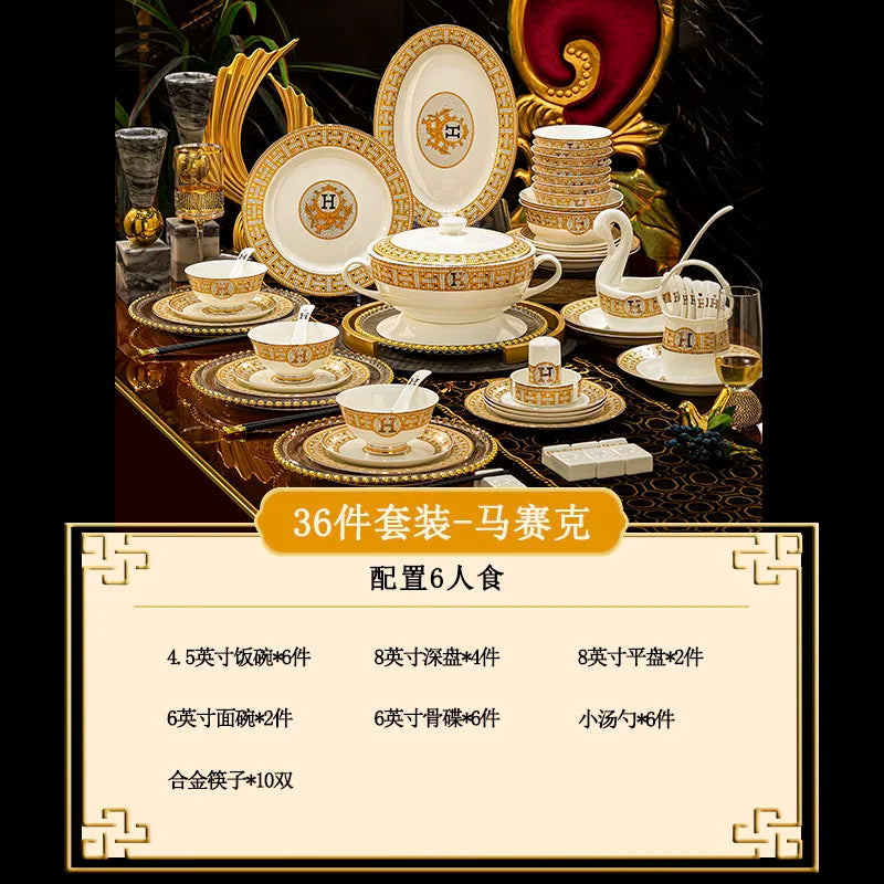 Bone china luxury dinnerware set by ๐๐ ๐๐๐ ๐น๐๐๐๐ ๐ป๐๐๐๐ ๐๏ฟฝ