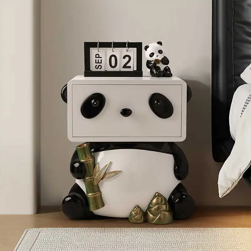 Cute Panda Bedside Table, Creative Floor Storage Ornament, Living Room, Bedroom, Sofa, Side Cabinet, Home Decoration, Furniture - ๐๐ฎ ๐๐๐ ๐น๐๐๐๐ ๐ป๐๐๐๐ ๐๐