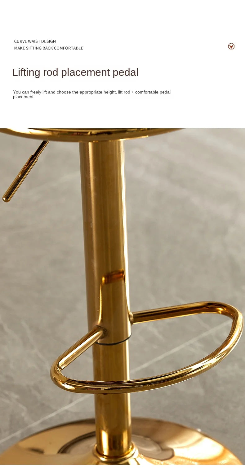 Rotating Lifting Bar Chair, High Foot Stool, Nordic Furniture, Backrest, Velvet Bar Stool, Bar Stools For Kitchen, Counter Stool - ๐๐ฎ ๐๐๐ ๐น๐๐๐๐ ๐ป๐๐๐๐ ๐๐
