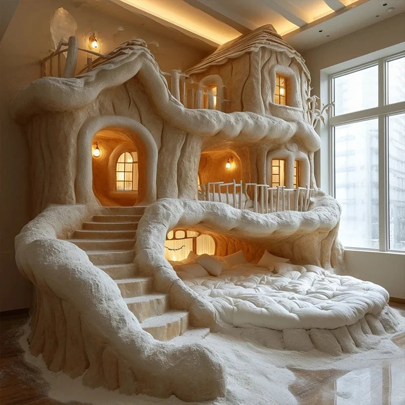Designer explosion cream wind bed frame by ๐๐ฎ ๐๐๐ ๐น๐๐๐๐ ๐ป๐๐๐๐ ๐๏ฟฝ