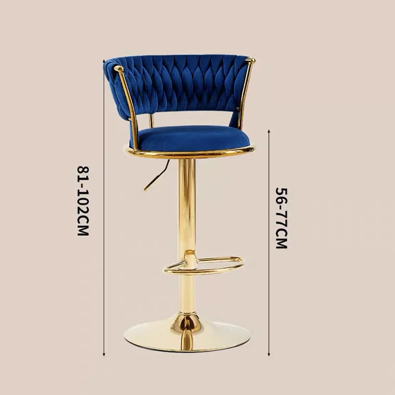 Rotating Lifting Bar Chair, High Foot Stool, Nordic Furniture, Backrest, Velvet Bar Stool, Bar Stools For Kitchen, Counter Stool - ๐๐ฎ ๐๐๐ ๐น๐๐๐๐ ๐ป๐๐๐๐ ๐๐