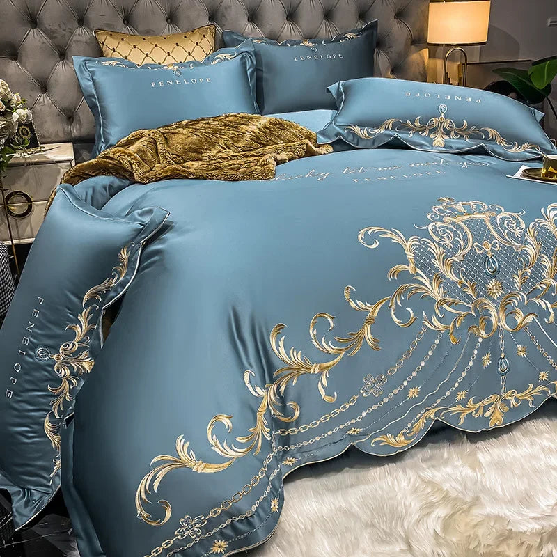 European-style bed sheet four-piece set by 𝕄𝕔 𝕋𝕙𝕖 𝔹𝕝𝕒𝕔𝕜 𝔻𝕚𝕒𝕞𝕠𝕟