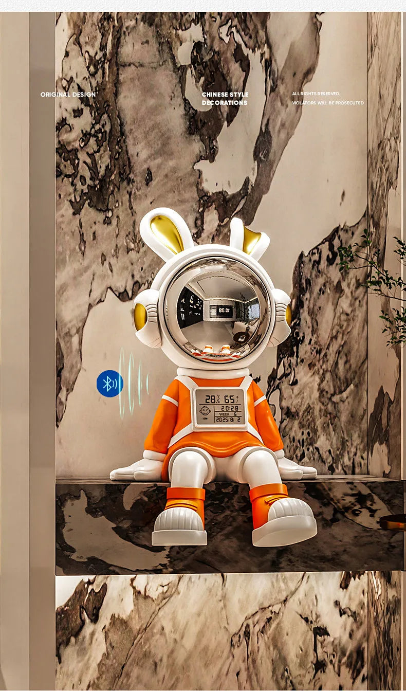 Astronaut Rabbit Sitting Desk Decoration Nordic Luxury Living Room Entrance TV Cabinet Decorative Figurines Housewarming Gift - ๐๐ฎ ๐๐๐ ๐น๐๐๐๐ ๐ป๐๐๐๐ ๐๐