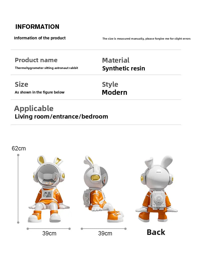 Astronaut Rabbit Sitting Desk Decoration Nordic Luxury Living Room Entrance TV Cabinet Decorative Figurines Housewarming Gift - ๐๐ฎ ๐๐๐ ๐น๐๐๐๐ ๐ป๐๐๐๐ ๐๐