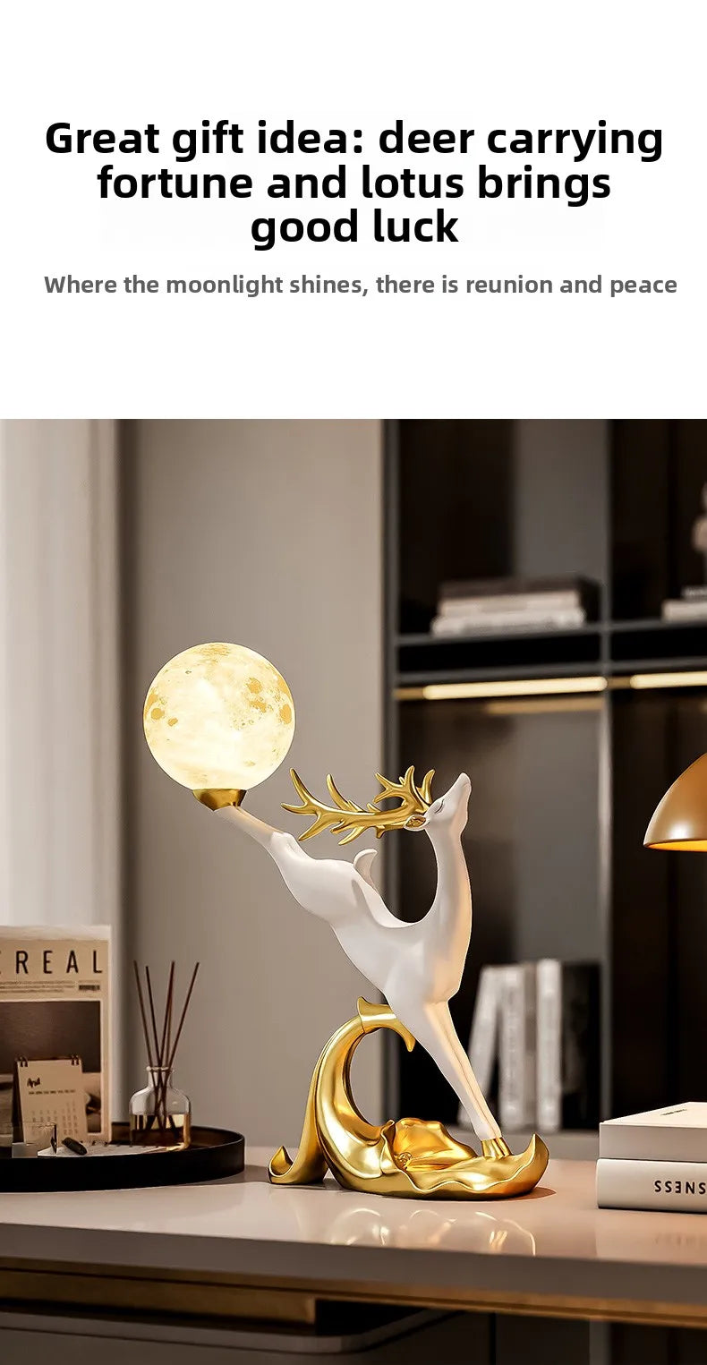 Nordic Luxury Home Decor Deer Figurine Ornament Living Room TV Cabinet Wine Cabinet Office Desk Decoration Housewarming Gift - ๐๐ฎ ๐๐๐ ๐น๐๐๐๐ ๐ป๐๐๐๐ ๐๐