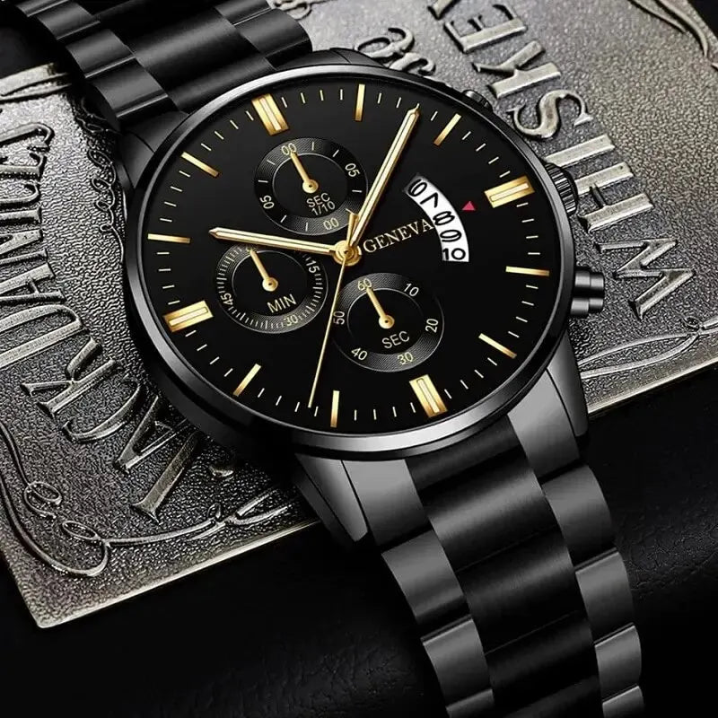 Luxury men's stainless steel quartz watch by ๐๐ ๐๐๐ ๐น๐๐๐๐ ๐ป๐๐๐๐ ๐๏ฟฝ