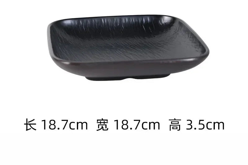 Black frosted melamine dinner plate from ๐๐ ๐๐๐ ๐น๐๐๐๐ ๐ป๐๐๐๐ ๐