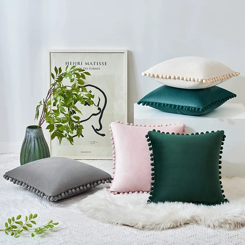 Decorative throw pillow covers in 30x50cm, 45x45cm, and 50x50cm sizes by 𝕄𝕔 𝕋𝕙𝕖 𝔹𝕝𝕒𝕔𝕜
