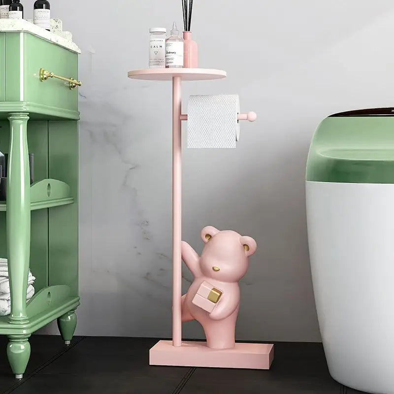 Nordic simple household decoration Bear figurine toilet roll paper rack floor decoration storage rack beside bathroom toilet - ๐๐ฎ ๐๐๐ ๐น๐๐๐๐ ๐ป๐๐๐๐ ๐๐