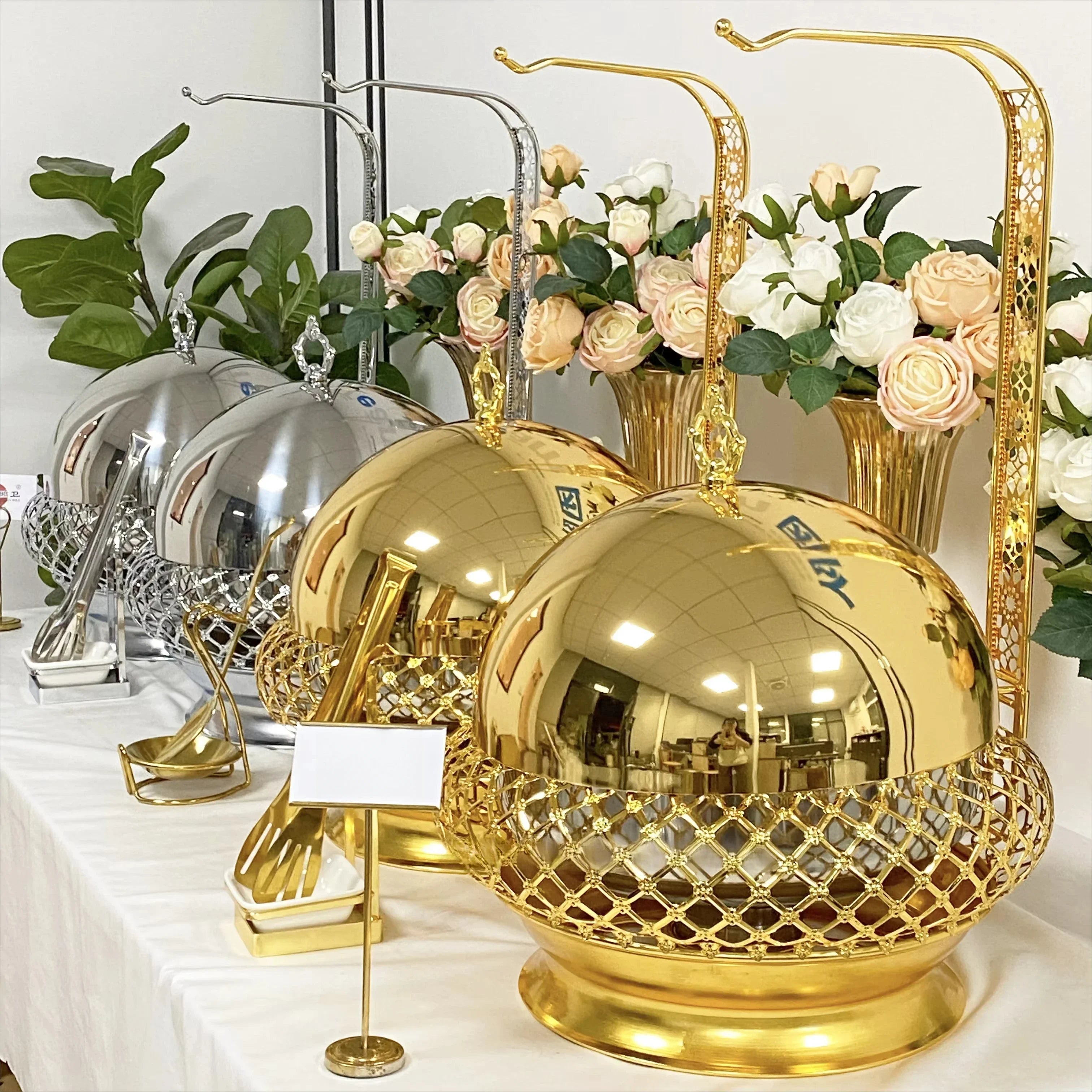 Wedding party supply hot pot buffet warmer catering stainless steel hanging hot pot factory - https://mohammadcollection.com