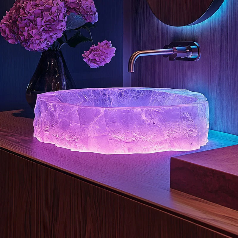 Resin dream crystal vessel sink by 𝕄𝕔 𝕋𝕙𝕖 𝔹𝕝𝕒𝕔𝕜 𝔻𝕚𝕒𝕞𝕠𝕟�
