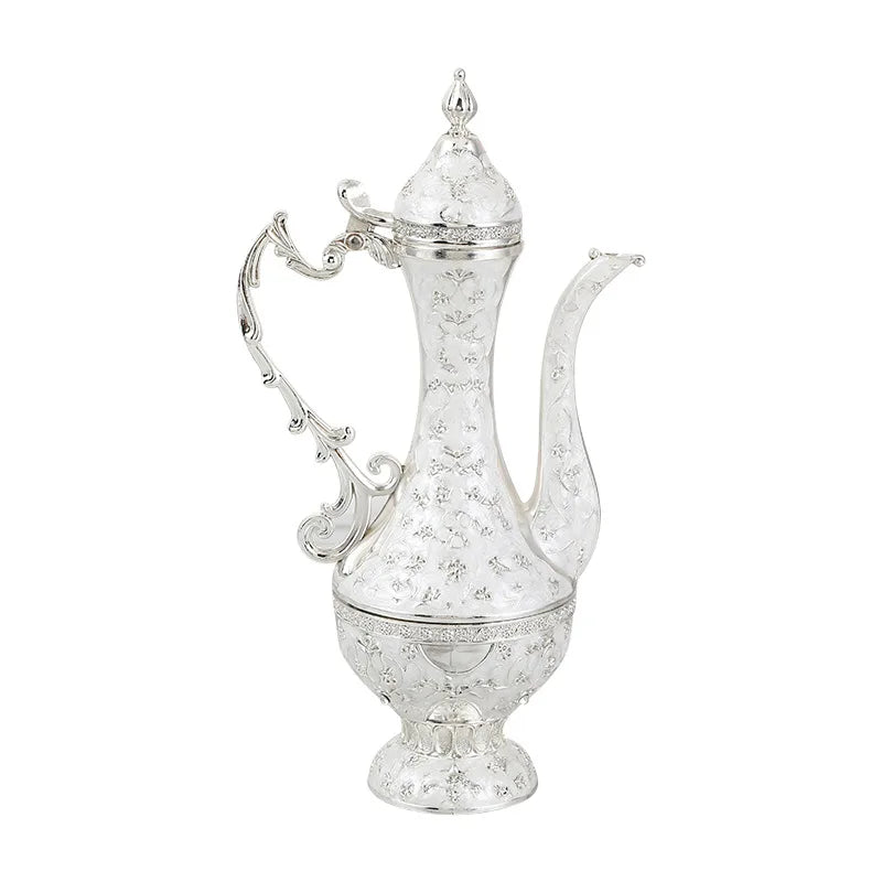 Elegant metal European wine set with a wine jug and glass, perfect for kitchen decor and gifting by MC THE BLACK DIAMOND