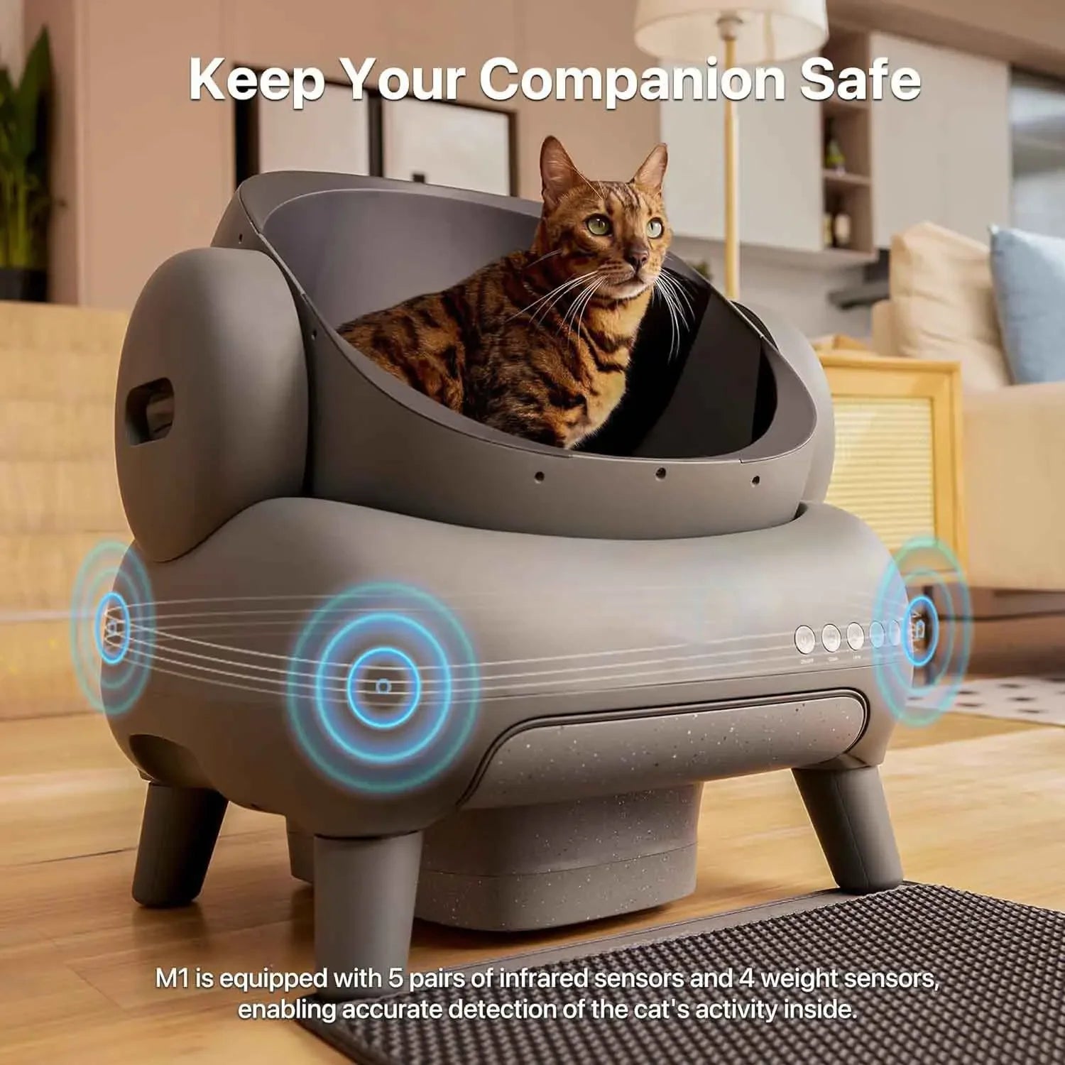 MC THE BLACK DIAMOND Pet Box automatic self-cleaning cat litter box with large, intelligent design for easy maintenance.
