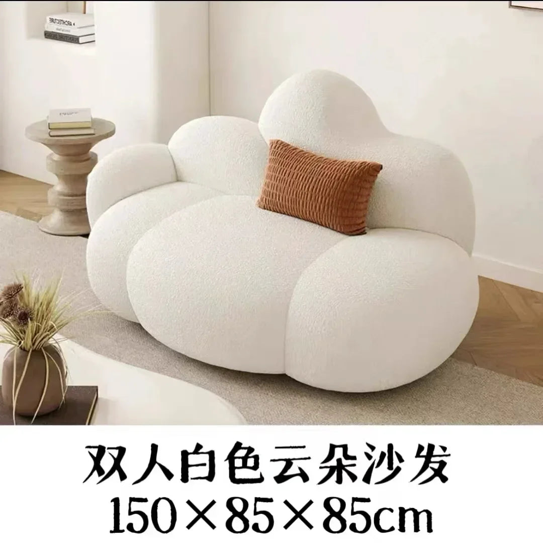 White MC THE BLACK DIAMOND living room sofa with plush cushions, designed for relaxing and outdoor lounge use.