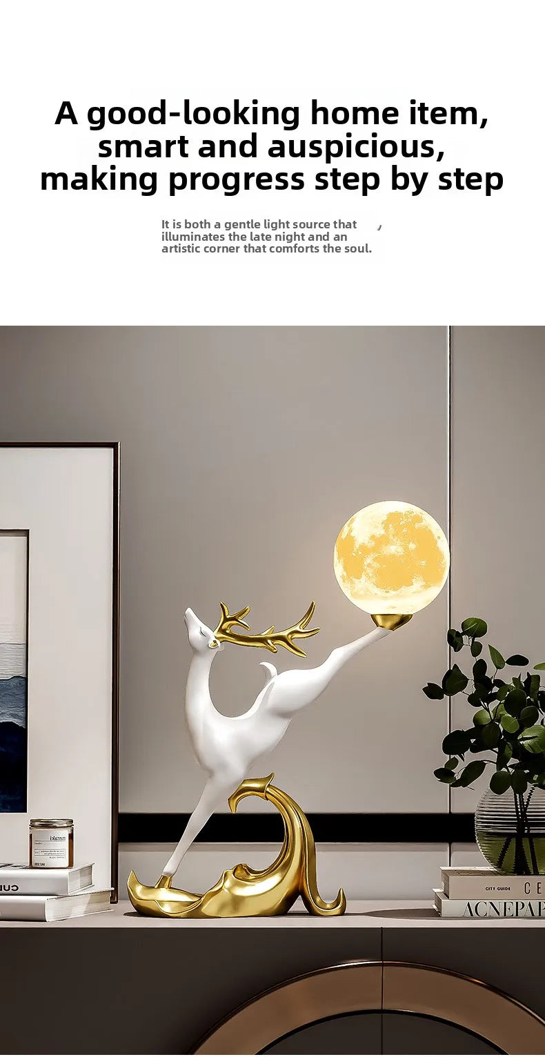 Nordic Luxury Home Decor Deer Figurine Ornament Living Room TV Cabinet Wine Cabinet Office Desk Decoration Housewarming Gift - ๐๐ฎ ๐๐๐ ๐น๐๐๐๐ ๐ป๐๐๐๐ ๐๐