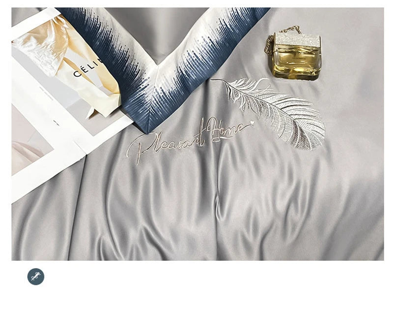 Feather embroidered summer blanket from 𝕄𝕔 𝕋𝕙𝕖 𝔹𝕝𝕒𝕔𝕜 𝔻𝕚𝕒𝕞𝕠𝕟�