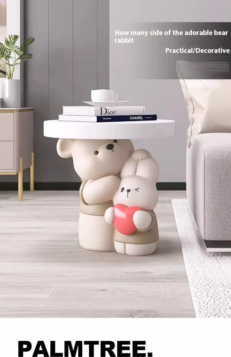 Cream Style Home Decor Parent-child Bear Statue Coffee Table Creative Livingroom Sofa Side Table Bedroom Bedside Table Furniture - ๐๐ฎ ๐๐๐ ๐น๐๐๐๐ ๐ป๐๐๐๐ ๐๐