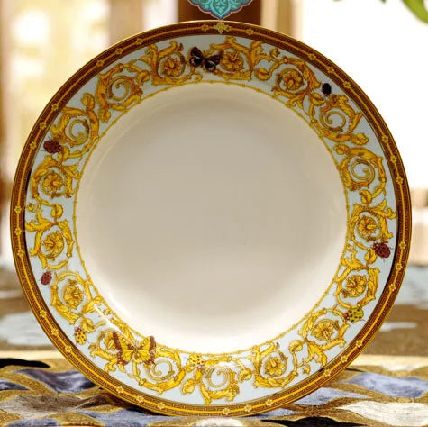 European-style luxury Bone China tableware set with gold butterfly design, 58-piece high-end kitchen dinnerware by ๐๐ ๐๐๐ ๐น๐๐๐๐ ๐ป๏ฟฝ