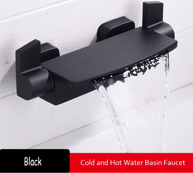 Black bathroom waterfall bath faucet by 𝕄𝕔 𝕋𝕙𝕖 𝔹𝕝𝕒𝕔𝕜 𝔻𝕚𝕒𝕞𝕠𝕟�