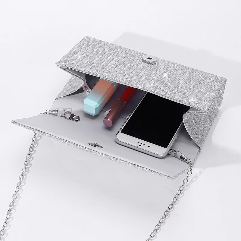 Shiny black women's evening shoulder clutch bag by 𝕄𝕔 𝕋𝕙𝕖 𝔹𝕝𝕒𝕔𝕜 𝔻𝕚𝕒𝕞𝕠�