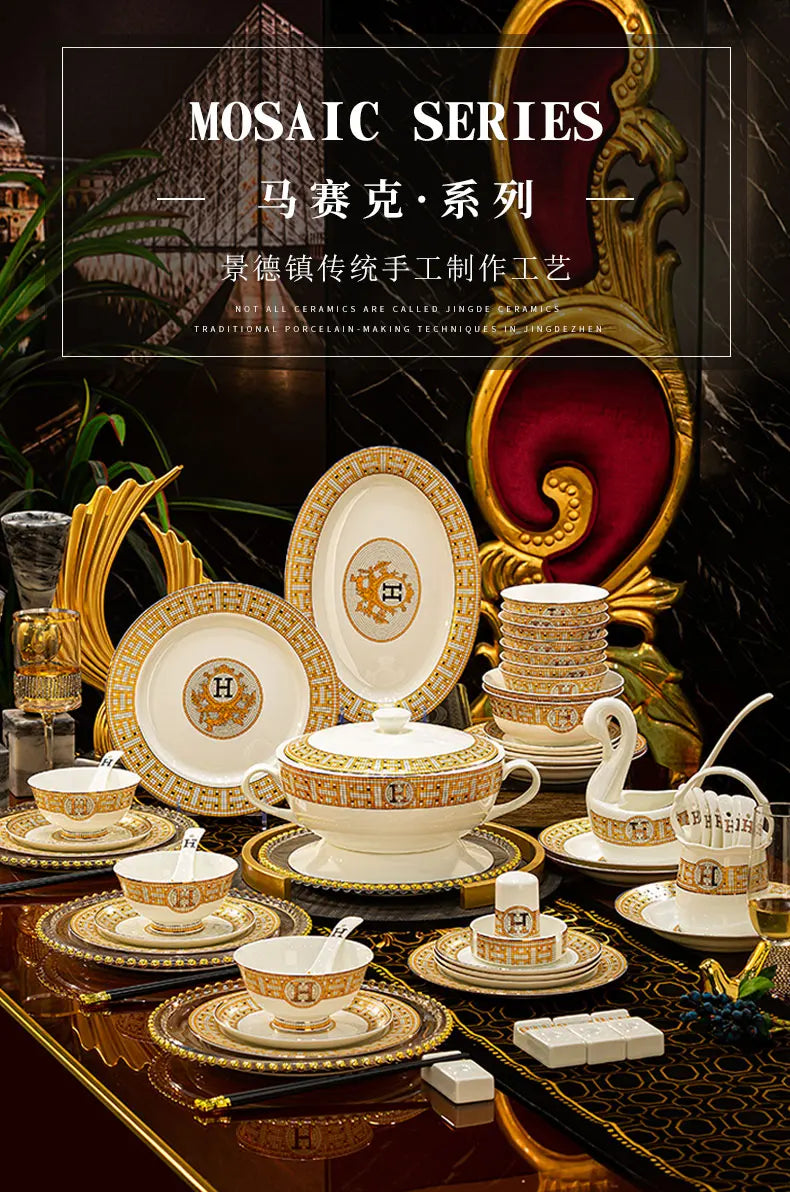 Bone China Luxury Dinnerware Set by ๐๐ ๐๐๐ ๐น๐๐๐๐ ๐ป๐๐๐๐ ๐๏ฟฝ