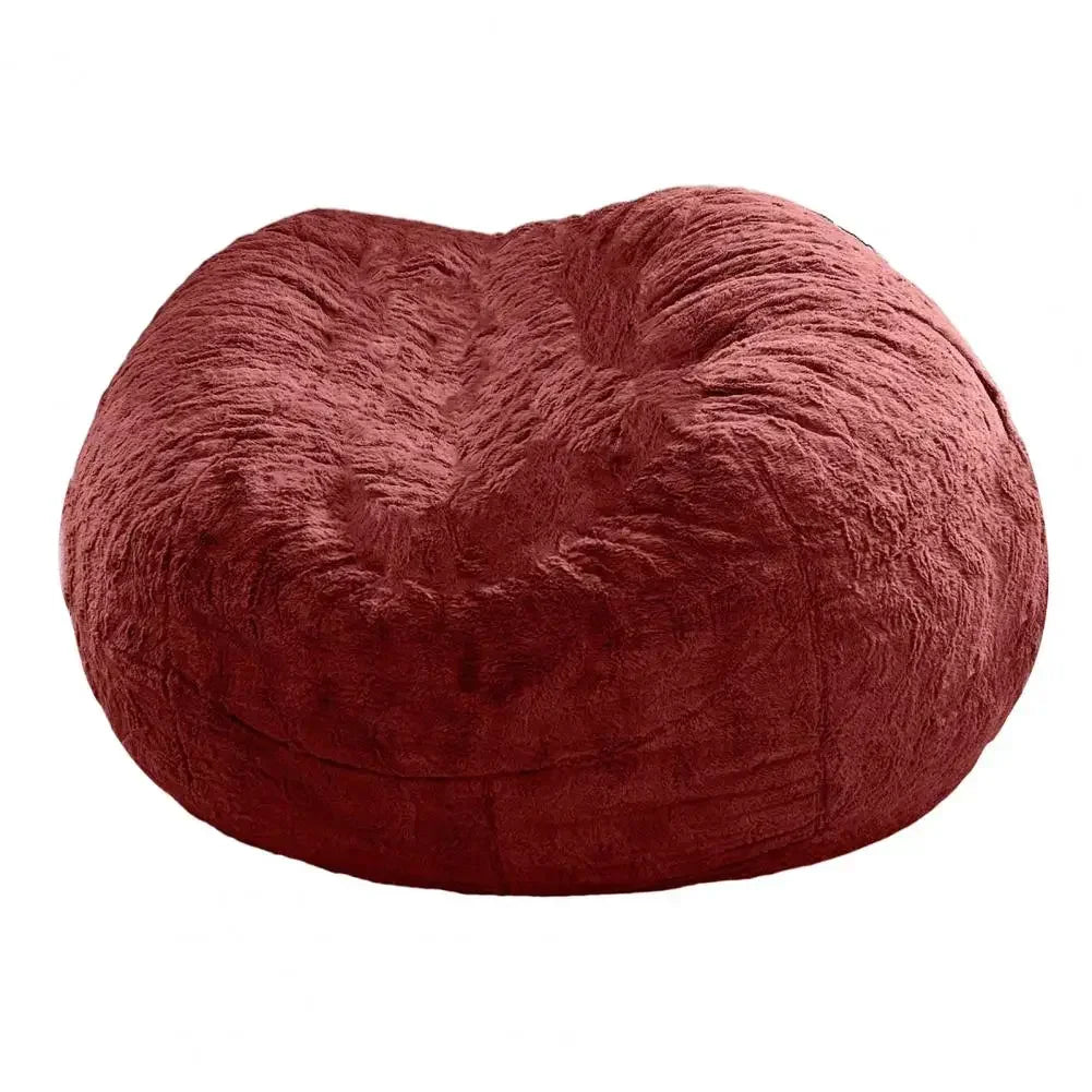 MC THE BLACK DIAMOND oversized bean bag chair cover, black fabric with visible seams, designed for comfortable lounging.