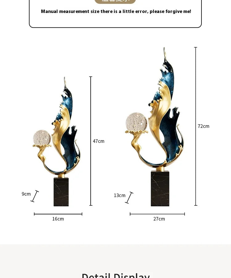 High End Atmosphere Home Accessories Metal Figurine Living Room Feng Shui Ornament Hotel Entrance Niche Office Desk Decoration - ๐๐ฎ ๐๐๐ ๐น๐๐๐๐ ๐ป๐๐๐๐ ๐๐
