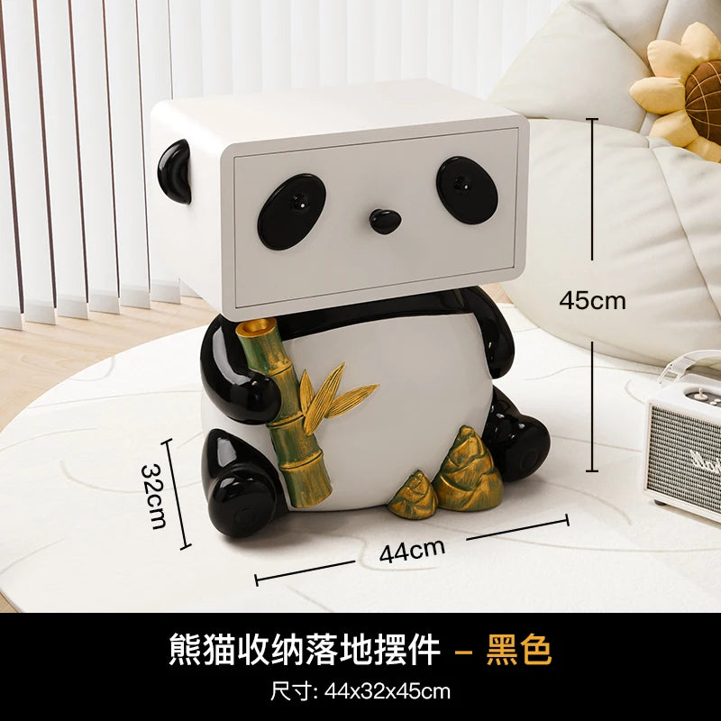 Cute Panda Bedside Table, Creative Floor Storage Ornament, Living Room, Bedroom, Sofa, Side Cabinet, Home Decoration, Furniture - ๐๐ฎ ๐๐๐ ๐น๐๐๐๐ ๐ป๐๐๐๐ ๐๐