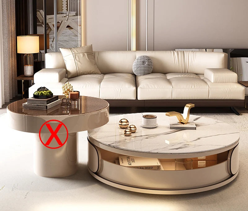 Storage Aesthetic Coffee Table Minimalist Nordic Luxury Design