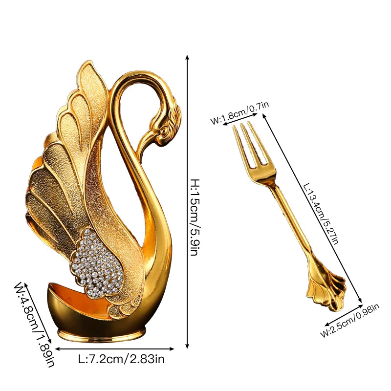 Swan-shaped fruit fork and spoon set by ๐๐ฎ ๐๐๐ ๐น๐๐๐๐ ๐ป๐๐๐๐ ๏ฟฝ