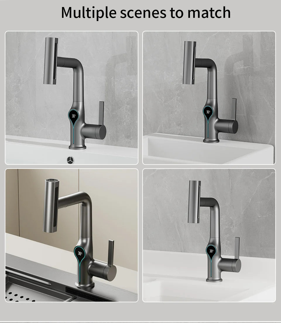 𝕄𝕔 𝕋𝕙𝕖 𝔹𝕝𝕒𝕔𝕜 𝔻𝕚𝕒𝕞𝕠𝕟𝕕s waterfall temperature digital basin faucet
