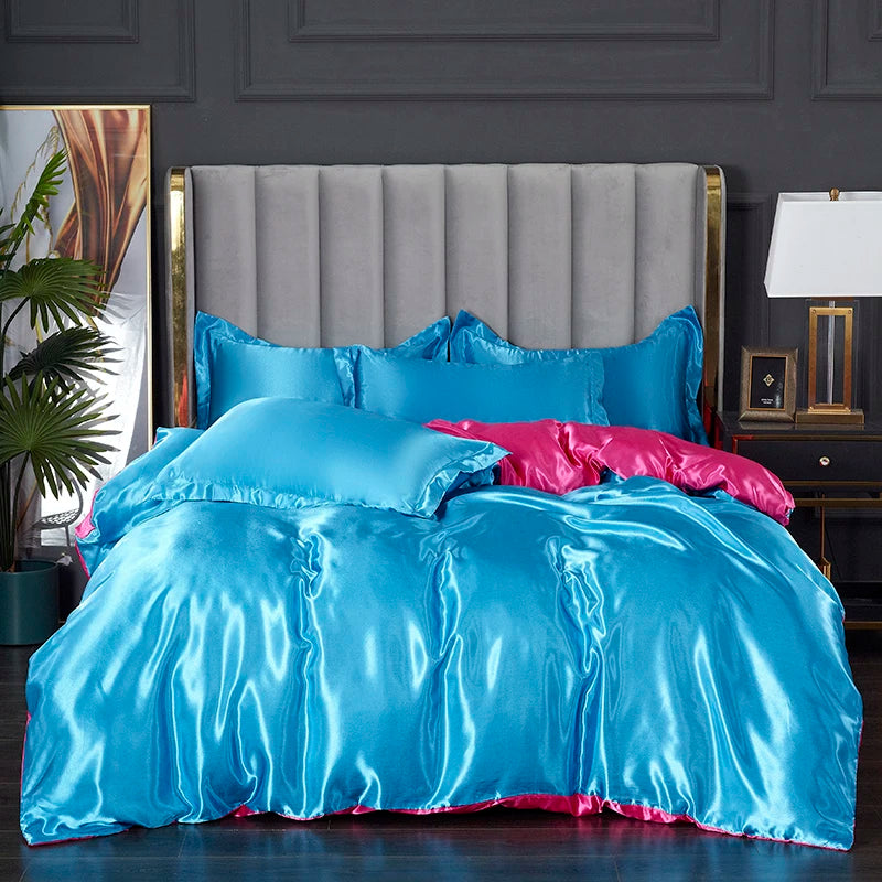 3-piece silky satin duvet cover set by 𝕄𝕔 𝕋𝕙𝕖 𝔹𝕝𝕒𝕔𝕜 𝔻𝕚𝕒𝕞𝕠𝕟