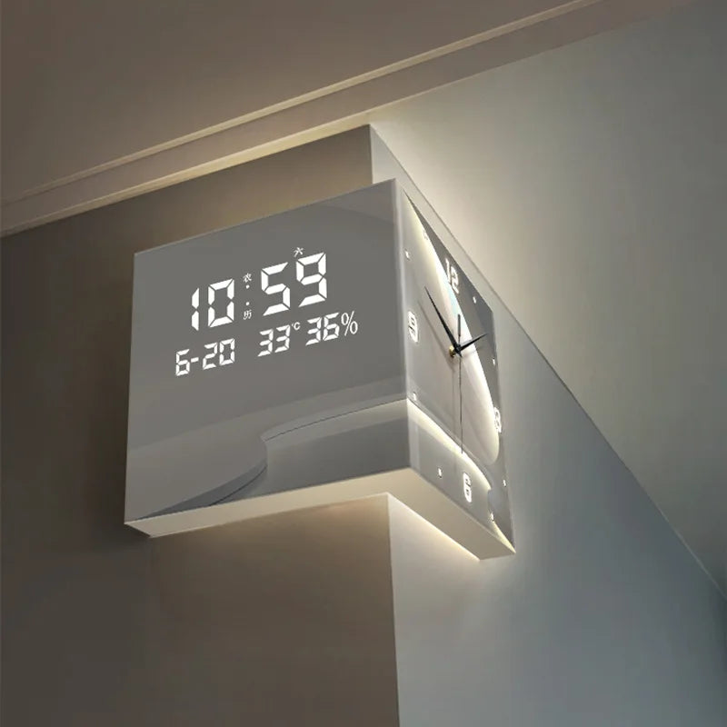 Modern double-sided living room corner clock by ๐๐ฎ ๐๐๐ ๐น๐๐๐๐ ๐ป๐๐๐๐ ๐