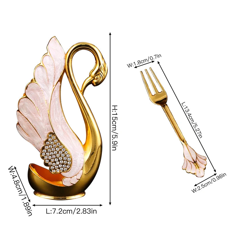 Swan-shaped fruit fork and spoon set by ๐๐ฎ ๐๐๐ ๐น๐๐๐๐ ๐ป๐๐๐๐ ๏ฟฝ