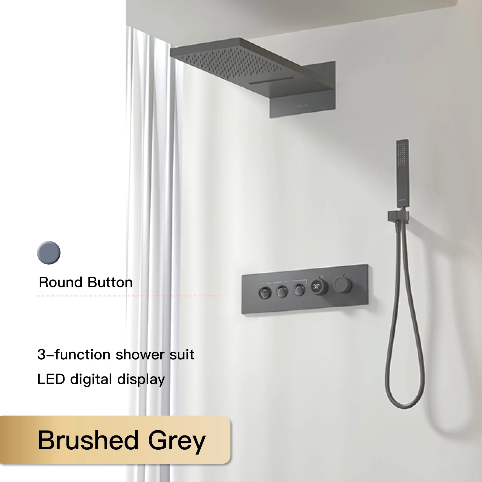 Luxury black brass shower system wall-mounted for bath from ๐๐ ๐๐๐ ๐น๐๐๐๐ ๐ป๐๐๐๐ ๏ฟฝ
