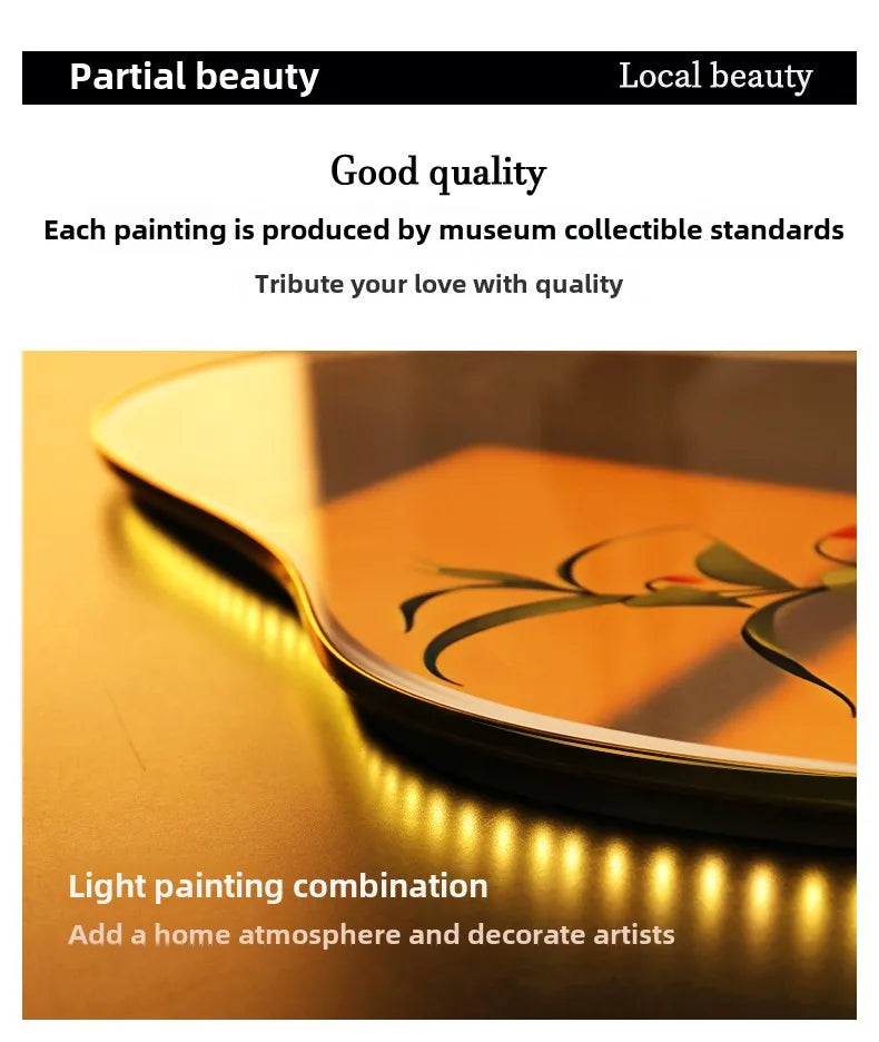 Home Art Decor Nine Fish Map Lamp painting Light Luxury Corridor Aisle Wall Decoration Luminous Murals High-end Hanging Painting - ๐๐ฎ ๐๐๐ ๐น๐๐๐๐ ๐ป๐๐๐๐ ๐๐