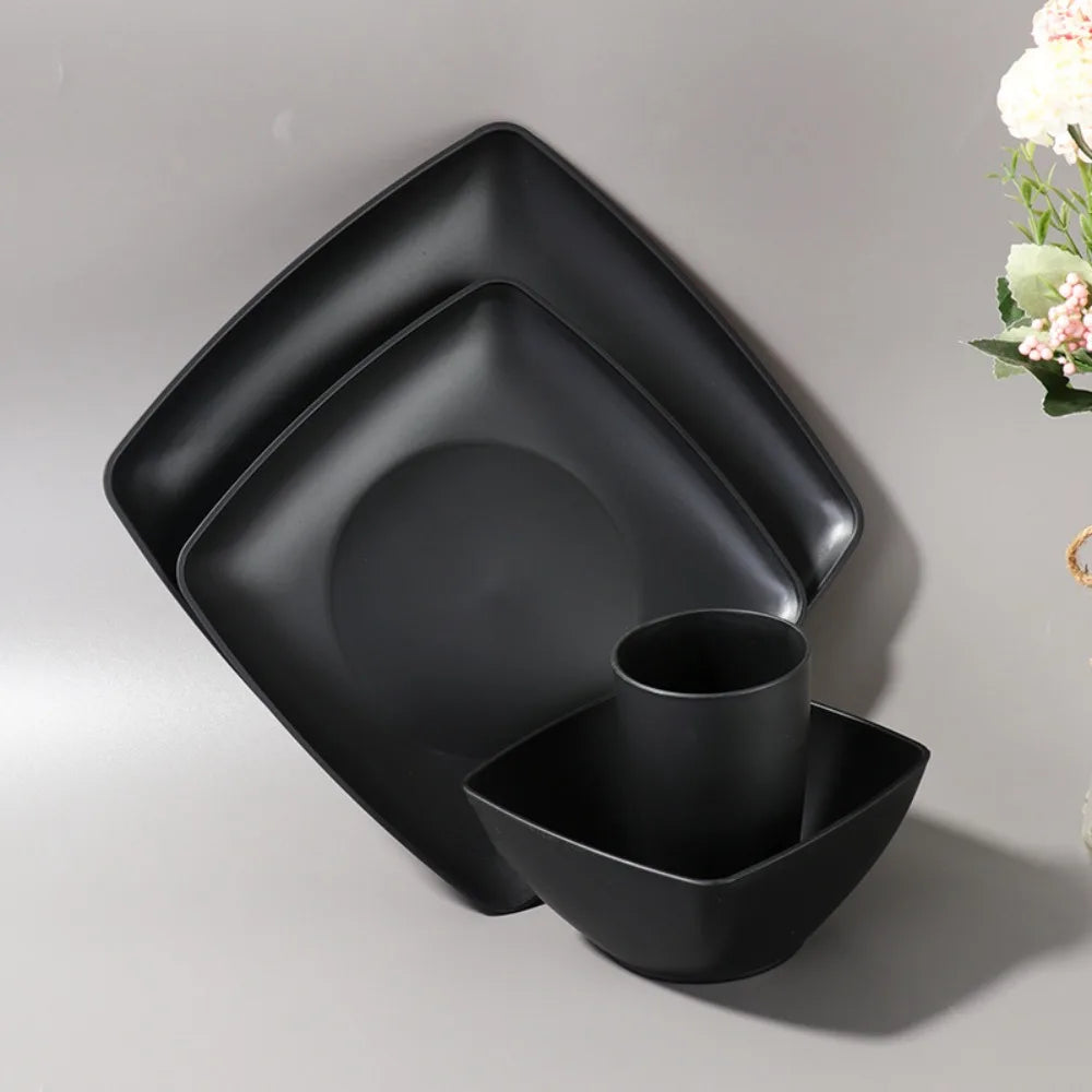 16-piece square plastic dinnerware set from šš ššš š¹šššš š»šššš š