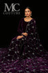Purple velvet floral fabric for women&
