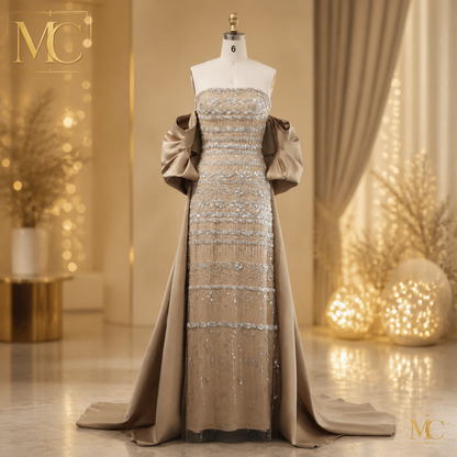 MC Luxury Dubai Sage Green Evening Dresses with Cape Blue Sky Lilac Elegant Women Wedding Party Gowns SS238 Customized