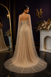 Elegant MC THE BLACK DIAMOND formal evening dress with a fitted silhouette and intricate detailing, perfect for special occasions.