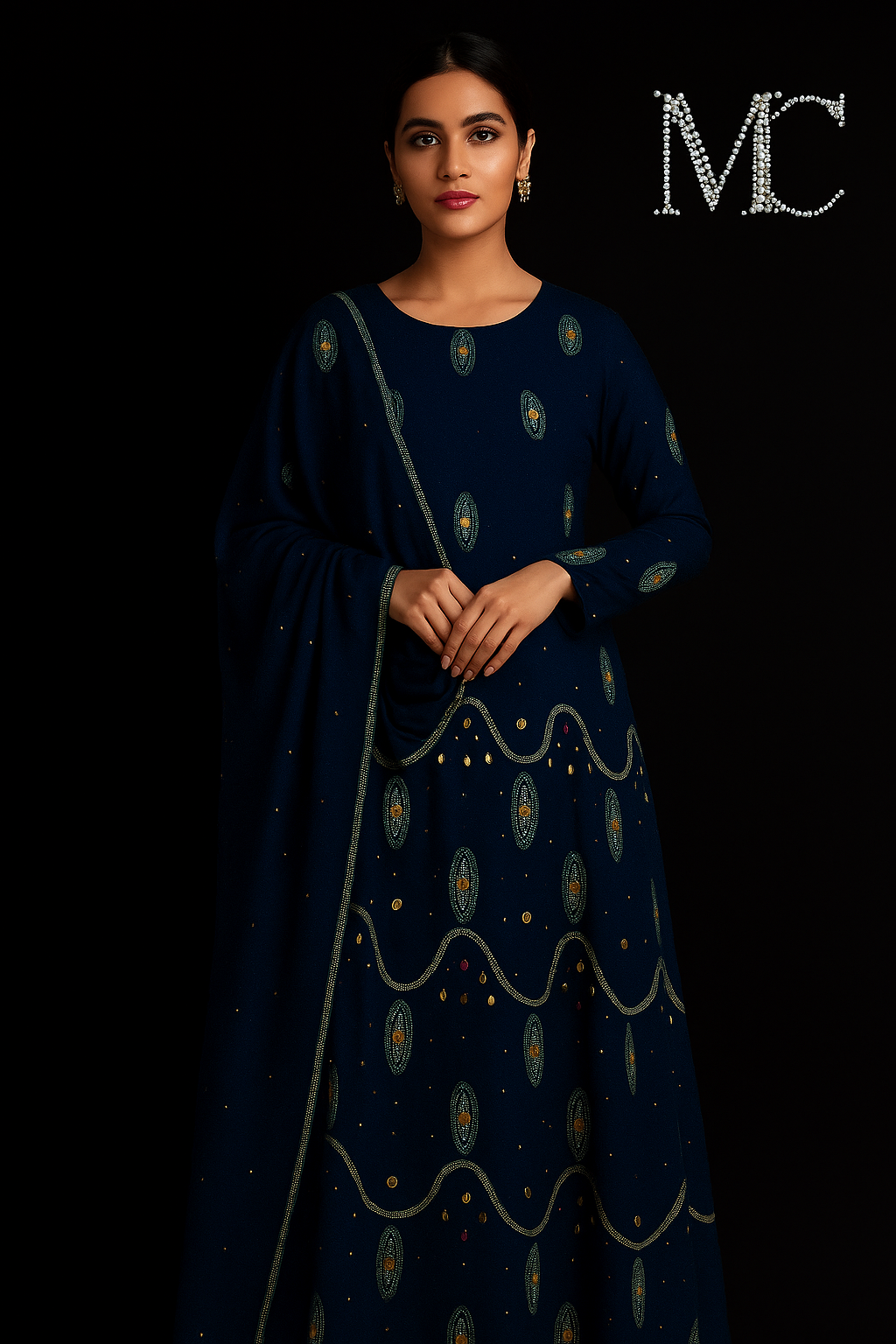 Elegant fabric chiffon from Mohammad Collection, showcasing lightweight, flowing material in soft, sheer texture.