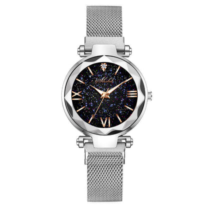 Starry Quartz Watch Lazy Magnet Strap slip-on shoes by Mohammad Collection featuring a stylish design and comfortable fit.