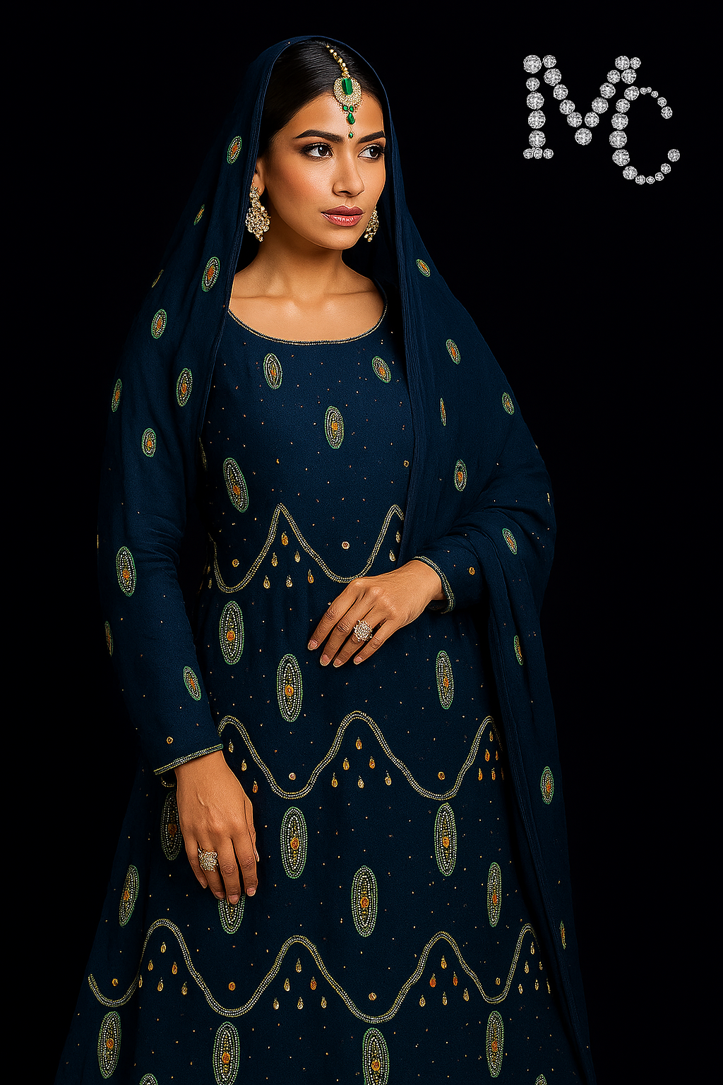 Soft, flowing fabric chiffon from Mohammad Collection, showcasing lightweight, sheer material ideal for elegant garments.