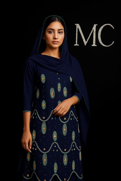 Light, flowing fabric chiffon from Mohammad Collection, showing soft, sheer material ideal for elegant clothing and fashion design.