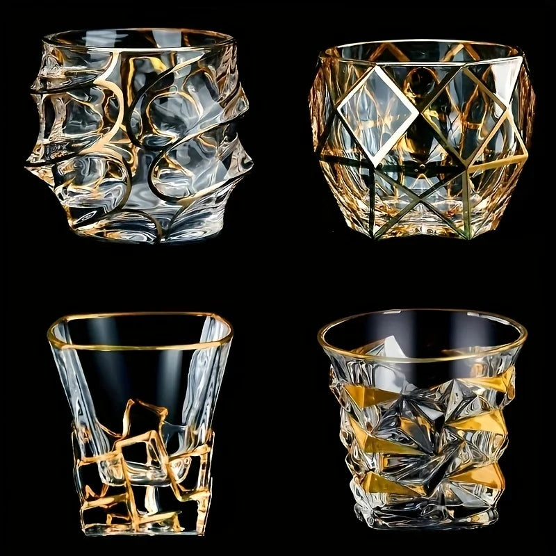 Golden line whiskey glass tumbler by 𝕄𝕔 𝕋𝕙𝕖 𝔹𝕝𝕒𝕔𝕜 𝔻𝕚𝕒𝕞𝕠𝕟�