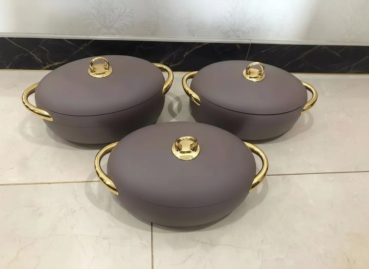 Set of three thickened plastic lunch boxes with food warmers in various sizes, designed for family use by MC THE BLACK DIAMOND