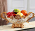 Decorative European resin diamond fruit plate by MC THE BLACK DIAMOND, featuring dried fruit, candies, and tissue box ornaments for home decor.