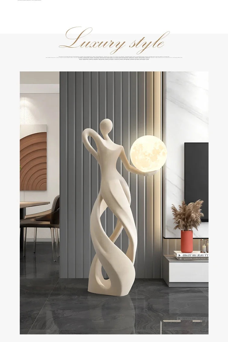 Creative Home Decor Flocking Art Statue Abstract Girl Figure Modern Indoor Luxury Living Room Porch Shine Decoration Sculpture - 𝕄𝕮 𝕋𝕙𝕖 𝔹𝕝𝕒𝕔𝕜 𝔻𝕚𝕒𝕞𝕠𝕟𝕕